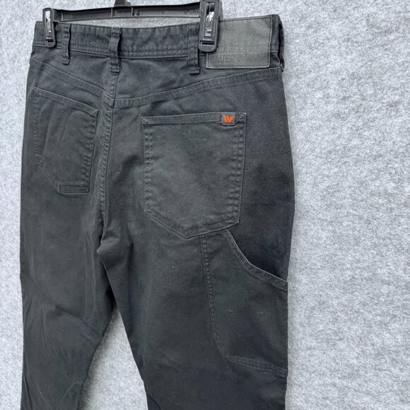 Eddie Bauer Men’s Canvas Utility Stretch Pants, Black, Size 36x29 - Picture 4 of 13